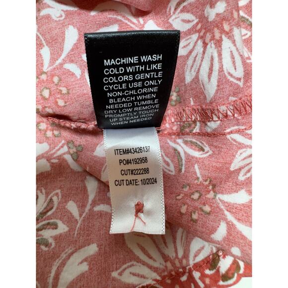 Torrid Women’s Plus Sz Peach Sz 5 V Neck Dress Cottage Core Baby Doll Cotton - Picture 6 of 7